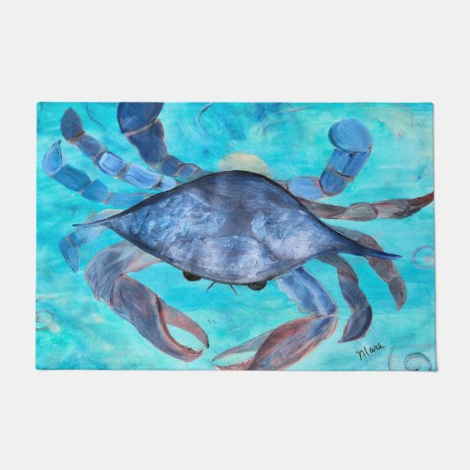 Blauwe krab kust thuis deurmat (Voorkant)