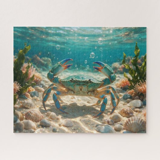 Blauwe Krab Kustpuzzel Legpuzzel (Horizontaal)