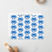 Blauwe Krab Kuststrand Notitiekaartje (Voorkant / Achterkant in situ)