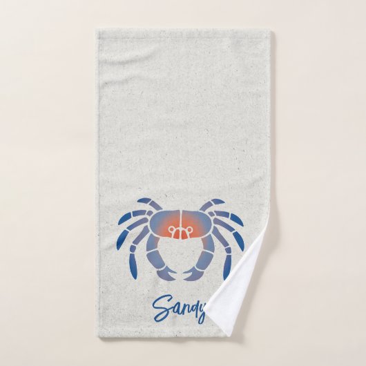 Blauwe krab Logo Bad Handdoek (Handdoek)