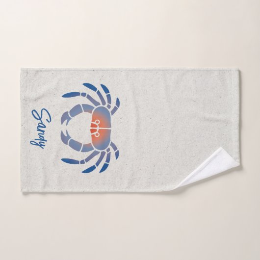 Blauwe krab Logo Bad Handdoek (Handdoek)