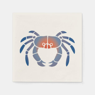 Blauwe krab Logo Servet