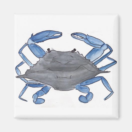 Blauwe krab  magneet (Voorkant)