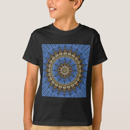 Blauwe krab Mandala T-shirt (Voorkant)