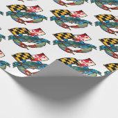 Blauwe krab Maryland Cadeaupapier (Hoek)