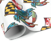 Blauwe krab Maryland Cadeaupapier (Rol Hoek)