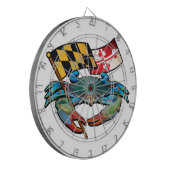 Blauwe krab Maryland Dartbord (Voorkant Links)