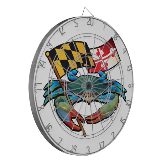 Blauwe krab Maryland Dartbord (Voorkant Links)