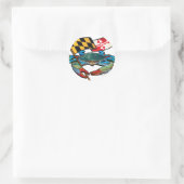 Blauwe krab Maryland Ronde Sticker (Tas)
