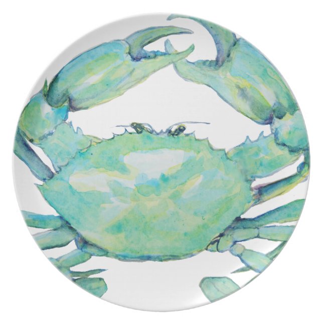 Blauwe krab melamine+bord (Voorkant)