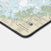 Blauwe krab met Chesapeake Bay nautische kaart Bureaumat (Hoek)