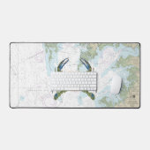 Blauwe krab met Chesapeake Bay nautische kaart Bureaumat (Keyboard & Muis)
