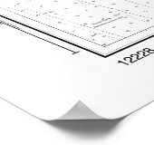 Blauwe krab met Chesapeake Bay nautische kaart Poster (Hoek)