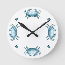  blauwe krab Nautical Wildlife and Seafood Ronde Klok