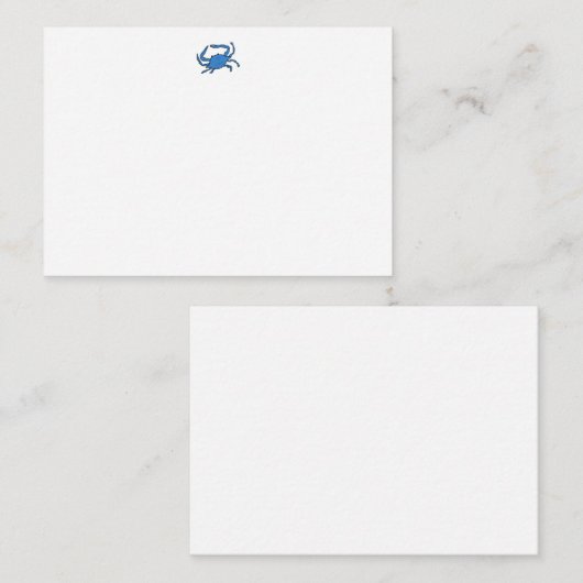 Blauwe krab notitiekaartje (Voorkant / Achterkant)