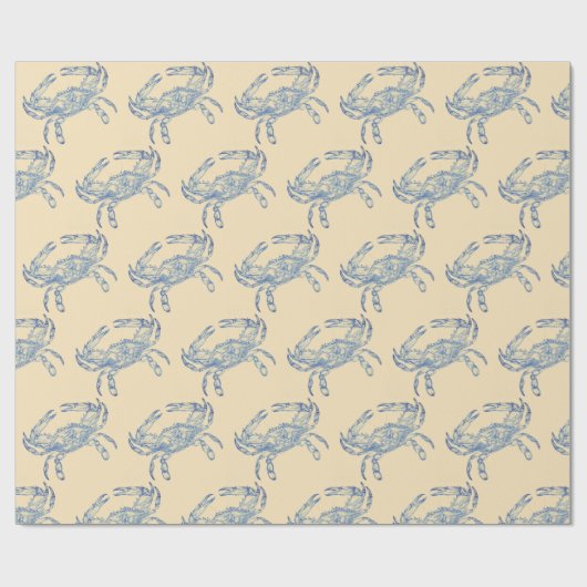 blauwe krab nr . 2 cadeaupapier (Vlak)
