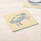  blauwe krab nr . 2 kartonnen onderzetters (Schuin)