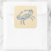blauwe krab nr . 2 vierkante sticker (Tas)