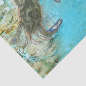 Blauwe krab oceaan Gevist Tissuepapier (Detail)