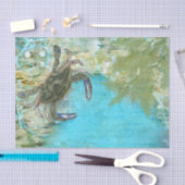 Blauwe krab oceaan Gevist Tissuepapier (Craft)