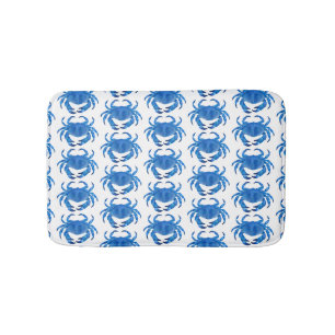 Blauwe krab oceaan patroon badmat