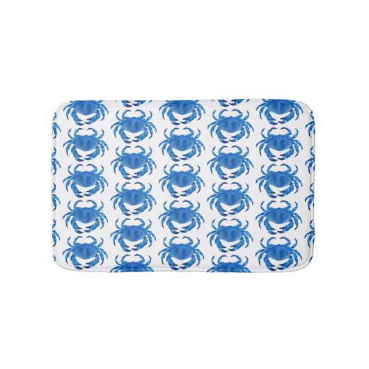 Blauwe krab oceaan patroon badmat (Voorkant)