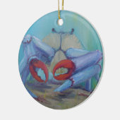 Blauwe krab Ocean Seascape Keramisch Ornament (Links)