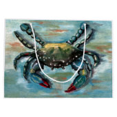 Blauwe krab op blauw large cadeautasje (Achterkant)