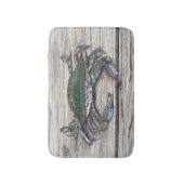 Blauwe krab op dok badmat (Voorkant Verticaal)