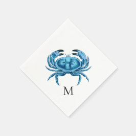 Blauwe krab op maat servet