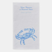 blauwe krab op maat servet (Voorkant)