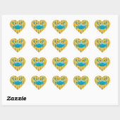 Blauwe krab op Nautical Anchor Heart Sticker (Vel)