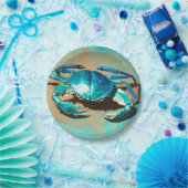 blauwe krab papieren bordje (Feest)