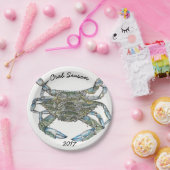 Blauwe krab papieren bordje (Feest)