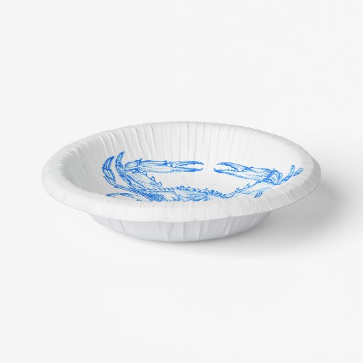  blauwe krab papieren kommen (Gebogen)