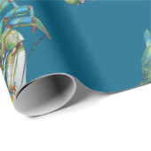 Blauwe krab patroon cadeaupapier (Rol Hoek)