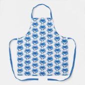 Blauwe Krab Patroon Schort (Voorkant)