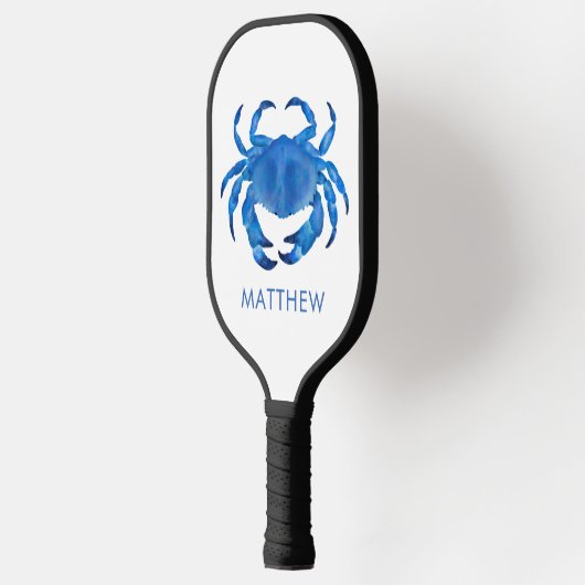 Blauwe krab pickleball paddle (Links)