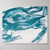 blauwe krab poster (Voorkant)