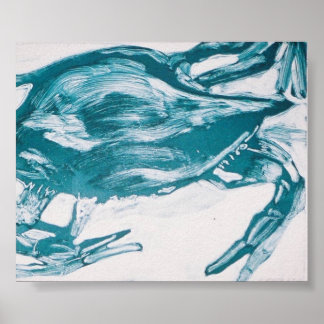 blauwe krab poster