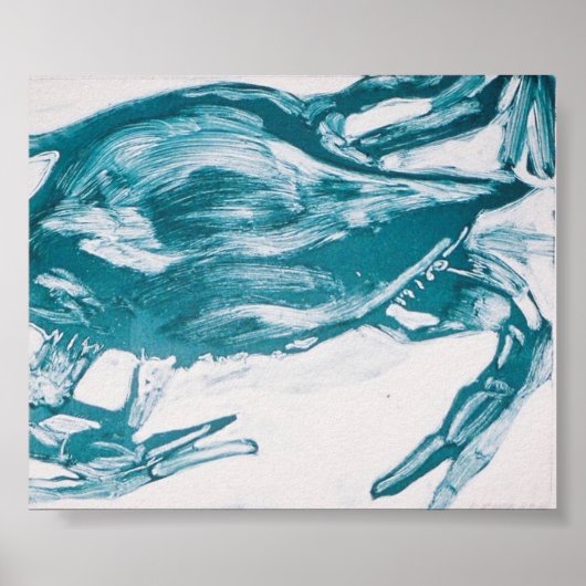 blauwe krab poster (Voorkant)