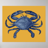 Blauwe krab poster (Voorkant)