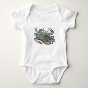 Blauwe krab romper