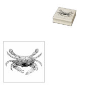 Blauwe krab rubberstempel (Gestempeld)