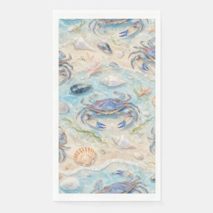 Blauwe Krab & Schelp Servet