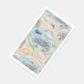 Blauwe Krab & Schelp Servet (Hoek)