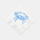 blauwe krab servet (Hoek)