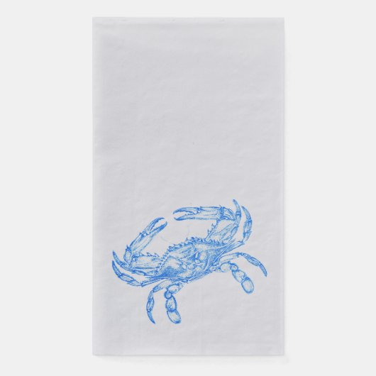 blauwe krab servet (Voorkant)