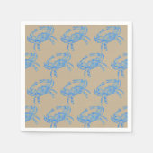 blauwe krab servet (Voorkant)