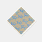 blauwe krab servet (Hoek)